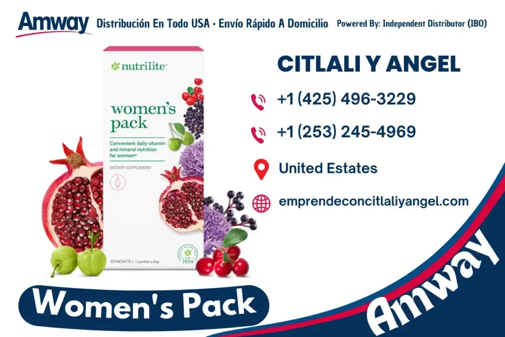 Women’s Pack: Todo lo que una mujer necesita, en un solo sobrecito diario de nutrición completa