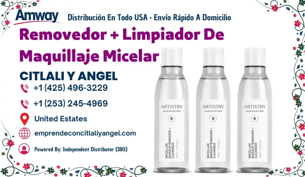 Removedor + Limpiador De Maquillaje Micelar