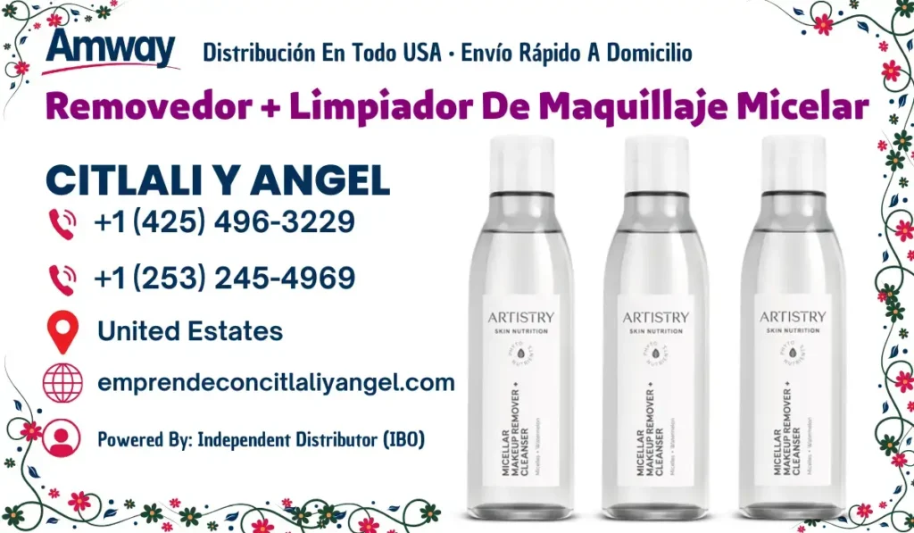 Removedor + Limpiador De Maquillaje Micelar