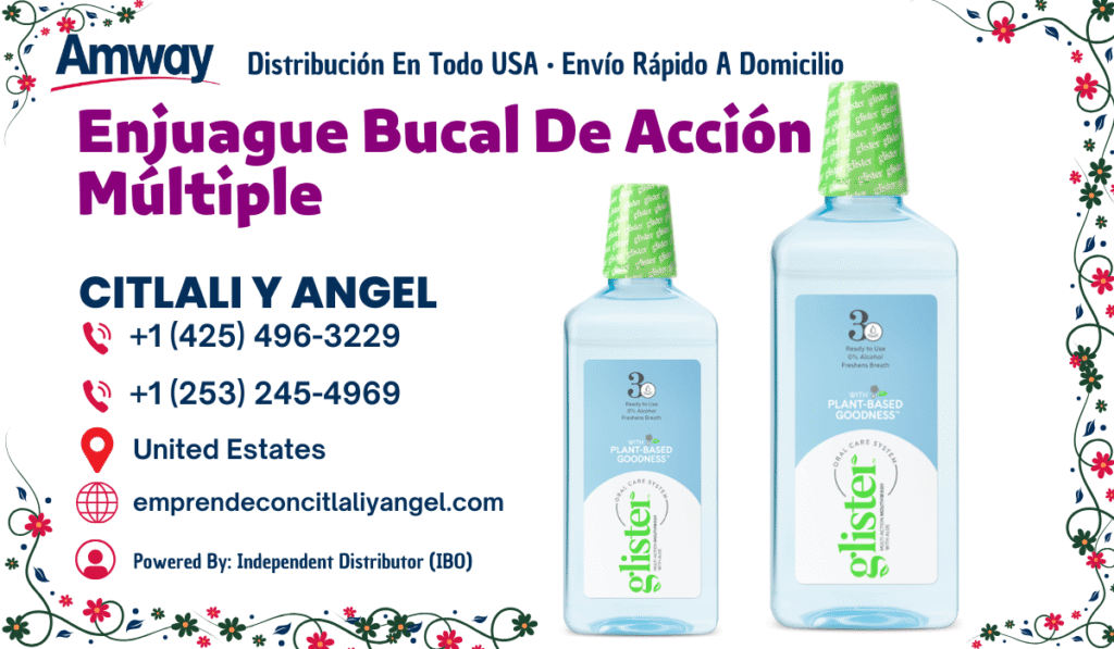 79. Enjuague bucal de acción múltiple Glister™ con aloe